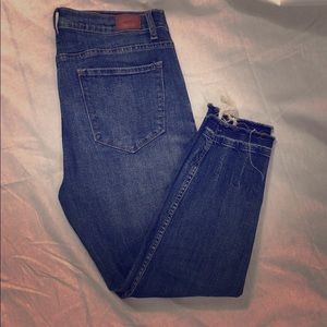 BDG patched jeans with ripped hem